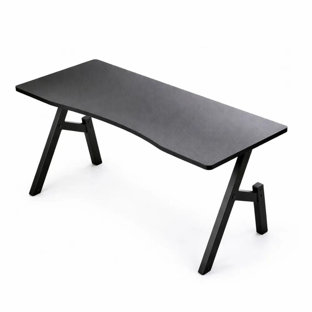 Bureau de Jeu Ergonomique Fibre de Carbone 100x50 cm, Noir