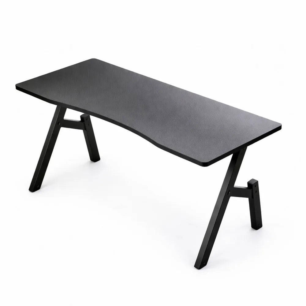 Bureau de Jeu Ergonomique en Fibre de Carbone 100x50 cm, Noir