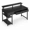 Bureau Fonctionnel avec Tiroirs et Éclairage LED