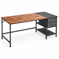 Table de travail avec tiroirs et étagères pour maison