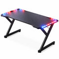 Bureau de Jeu Ergonomique avec Plateau en Fibre de Carbone et Accessoires de Rangement