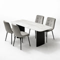 Ensemble de 4 chaises en velours pour salle à manger, dossier haut